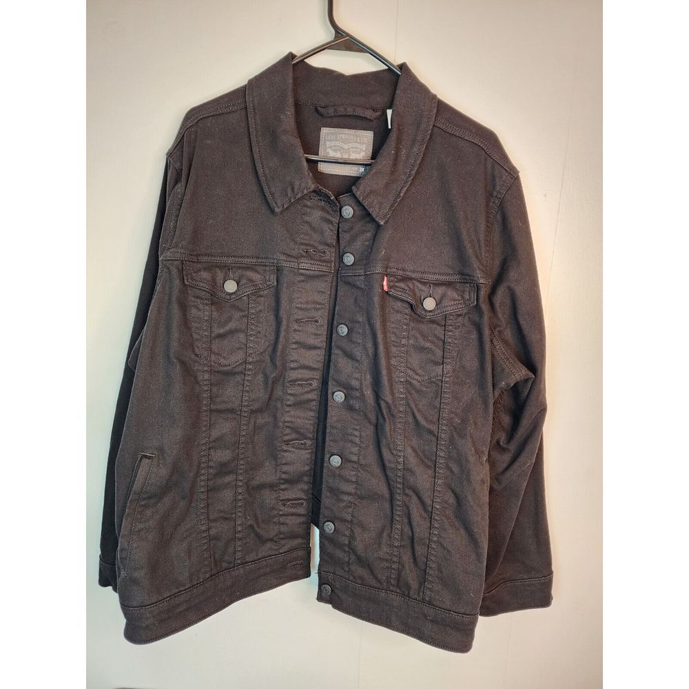Levi's‎ Women's Original Trucker Jacket Black Red Tag Size 3x